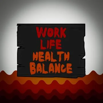 Conceptual hand writing showing Work Life Health Balance. Business photo text Stock Illustration