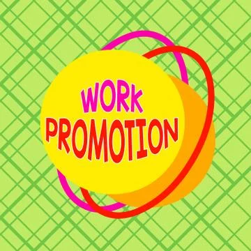Conceptual hand writing showing Work Promotion. Business photo text advancement Stock Illustration