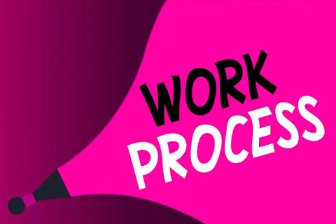 Conceptual hand writing showing Work Process. Business photo showcasing Standard Stock Illustration