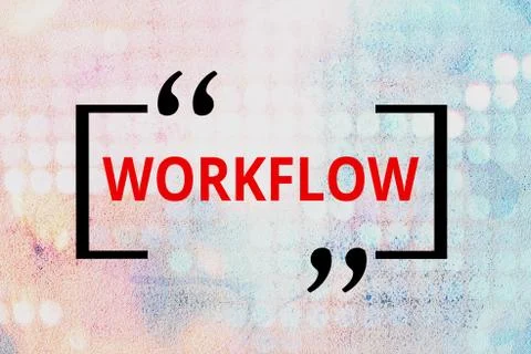 Conceptual hand writing showing Workflow. Business photo text Series of Illustrazione stock