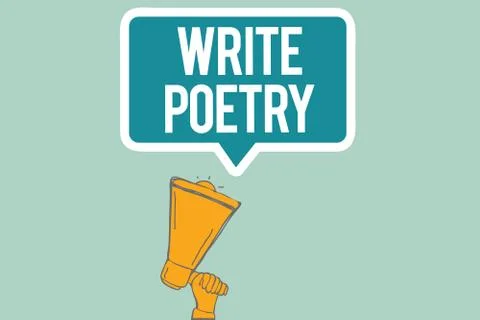Conceptual hand writing showing Write Poetry. Business photo text Writing Stock Illustration