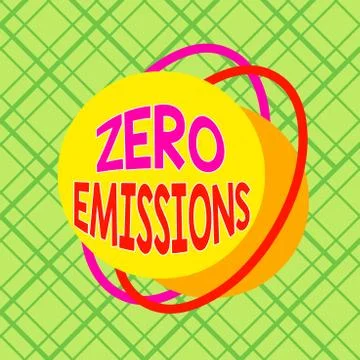 Conceptual hand writing showing Zero Emissions. Business photo text emits no Illustrazione stock
