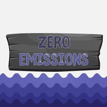 Conceptual hand writing showing Zero Emissions. Business photo showcasing emits Illustrazione stock