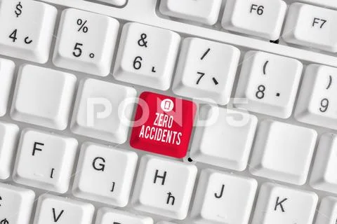 Conceptual hand writing showing Zero Accidents. Business photo text important Stock Photos