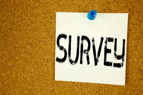 Conceptual hand writing text caption inspiration showing Survey. Business con Stock Photos