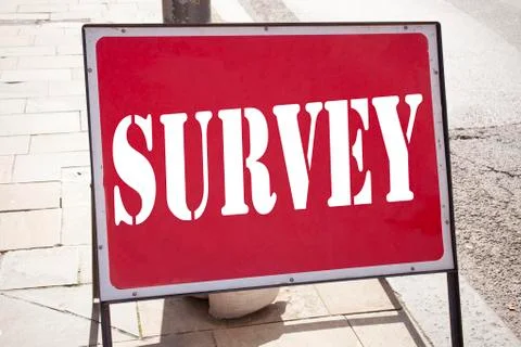 Conceptual hand writing text caption inspiration showing Survey. Business con Stock Photos