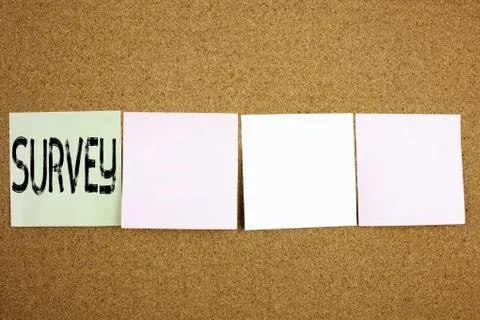 Conceptual hand writing text caption inspiration showing Survey Business conc Stock Photos