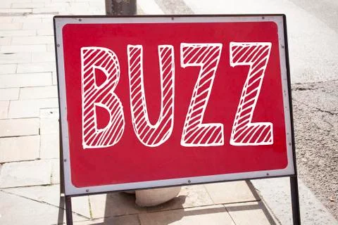 Conceptual hand writing text caption inspiration showing Buzz. Business conce Stock Photos