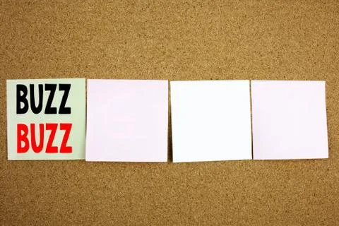 Conceptual hand writing text caption inspiration showing Buzz Business concep Stock Photos