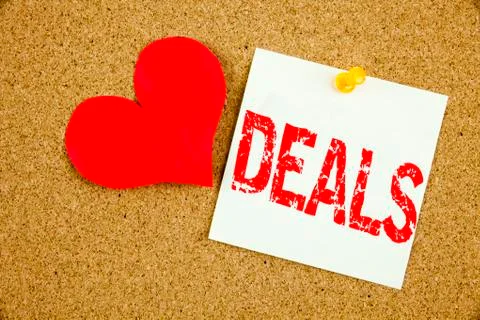Conceptual hand writing text caption inspiration showing Deals concept for Ad 스톡 사진