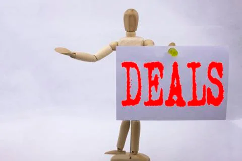 Conceptual hand writing text caption inspiration showing Deals Business conce 스톡 사진