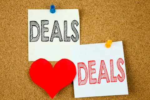 Conceptual hand writing text caption inspiration showing Deals concept for Ad 스톡 사진