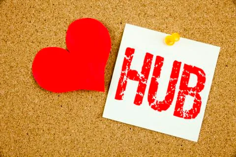 Conceptual hand writing text caption inspiration showing HUB concept for HUB  스톡 사진