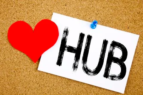 Conceptual hand writing text caption inspiration showing HUB concept for HUB  스톡 사진