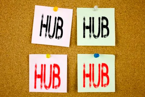 Conceptual hand writing text caption inspiration showing HUB Business concept 스톡 사진