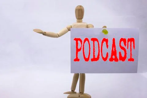 Conceptual hand writing text caption inspiration showing Podcast Business con 스톡 사진