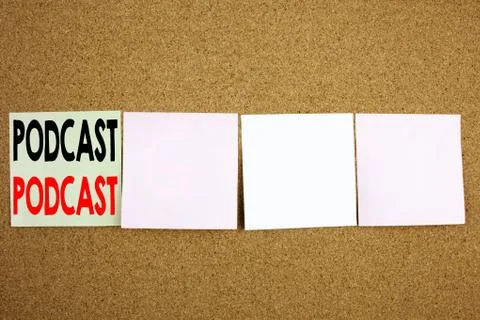 Conceptual hand writing text caption inspiration showing Podcast Business con 스톡 사진