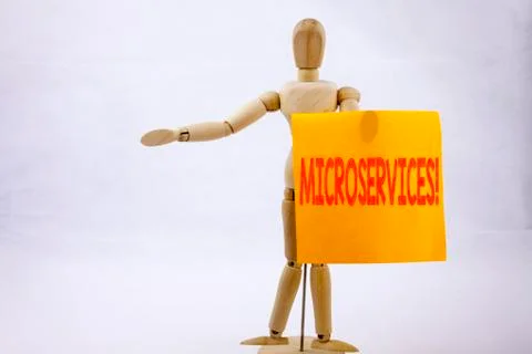 Conceptual hand writing text caption inspiration showing Microservices Busine Stock Photos
