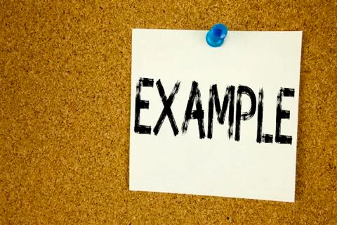 Conceptual hand writing text caption inspiration showing Example. Business co Fotos de archivo
