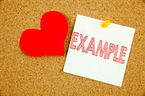 Conceptual hand writing text caption inspiration showing Example concept for  库存照片