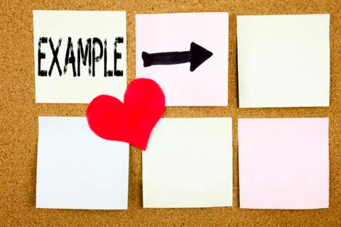 Conceptual hand writing text caption inspiration showing Example concept for  Fotos de archivo