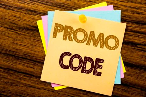 Conceptual hand writing text caption inspiration showing Promo Code. Business 스톡 사진