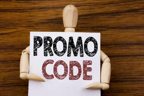 Conceptual hand writing text caption inspiration showing Promo Code. Business 스톡 사진