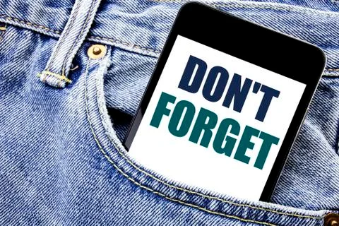 Conceptual hand writing text caption inspiration showing Do Not Forget. Busin Stock Photos