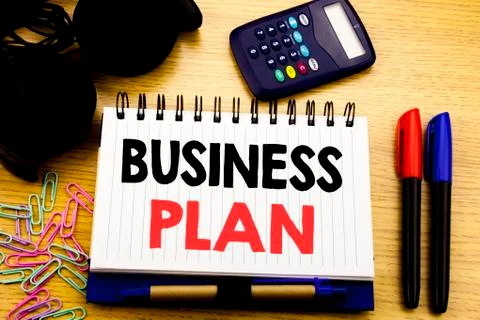 Conceptual hand writing text caption showing Business Plan. Business concept  Stock Photos