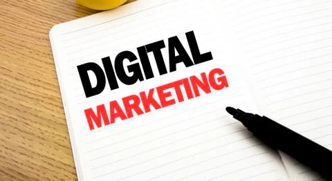 Conceptual hand writing text caption inspiration showing Digital Marketing. B Stock Photos