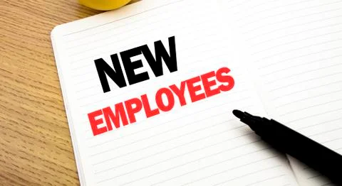 Conceptual hand writing text caption inspiration showing New Employees. Busin Foto stock