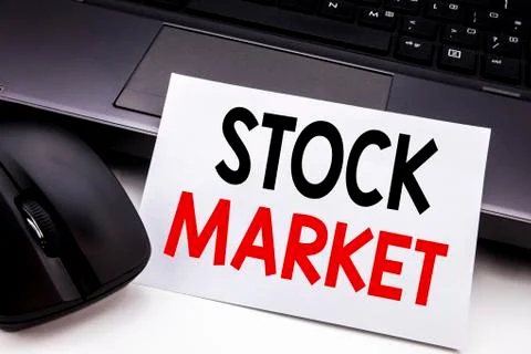Conceptual hand writing text caption inspiration showing Stock Market. Business Stock Photos