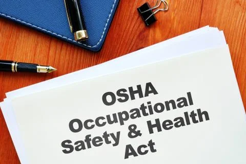 Conceptual hand written text showing Occupational Safety & Health Act (OSHA) Stock Photos