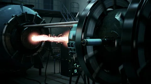 Conceptual high tech power plant thermonuclear or nuclear reactor Видео 235979622
