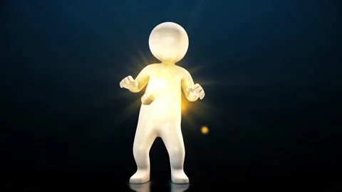 Conceptual human with creative glowing idea lightbulb 4k Stock Footage 146727080