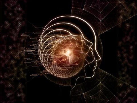 Conceptual Human Technology 库存插图