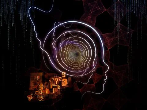 Conceptual Human Technology Stock Illustration