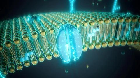 Conceptual illustration of the cell plasma membrane Stock Illustration