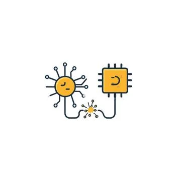 Conceptual illustration displaying data malfunction and electronic disconne.. Illustrazione stock