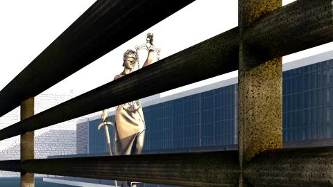 Conceptual illustration on existence in prison 3d rendering Stock-Illustration