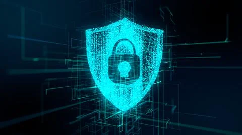 Conceptual illustration graphic 3D render of Safety of data from viruses 스톡 일러스트