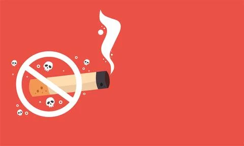 Conceptual illustration vector for World No Tobacco Day Stock Illustration