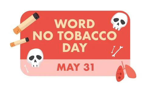 Conceptual illustration vector for World No Tobacco Day Stock Illustration