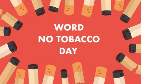 Conceptual illustration vector for World No Tobacco Day Stockillustratie