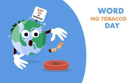 Conceptual illustration vector for World No Tobacco Day 스톡 일러스트