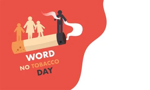 Conceptual illustration vector for World No Tobacco Day Illustrazione stock