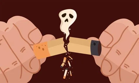 Conceptual illustration vector for World No Tobacco Day 스톡 일러스트
