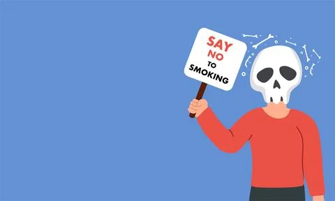Conceptual illustration vector for World No Tobacco Day Stockillustratie