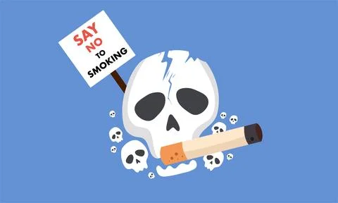 Conceptual illustration vector for World No Tobacco Day Illustrazione stock