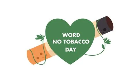 Conceptual illustration vector for World No Tobacco Day 스톡 일러스트